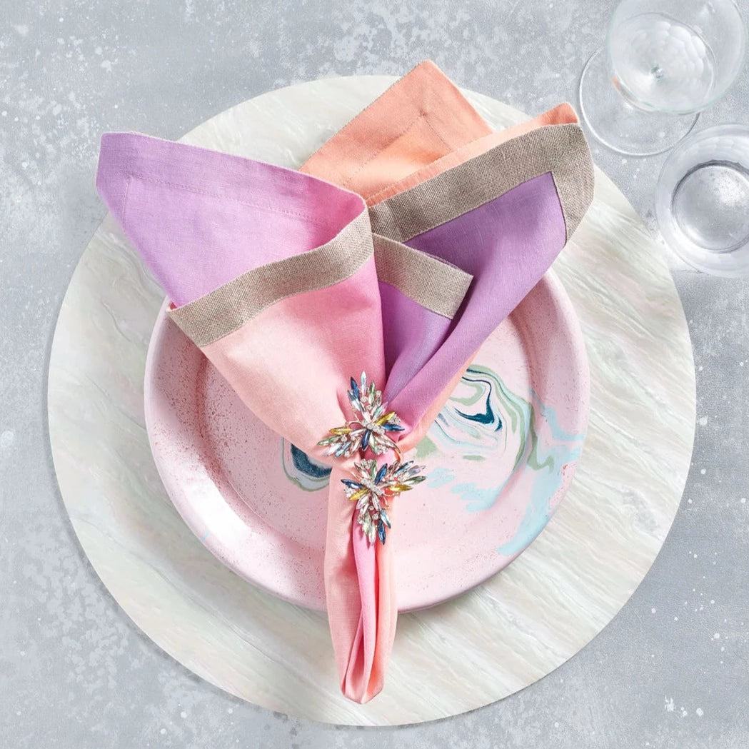 Dip Dye Napkin in Sorbet - Set of 4