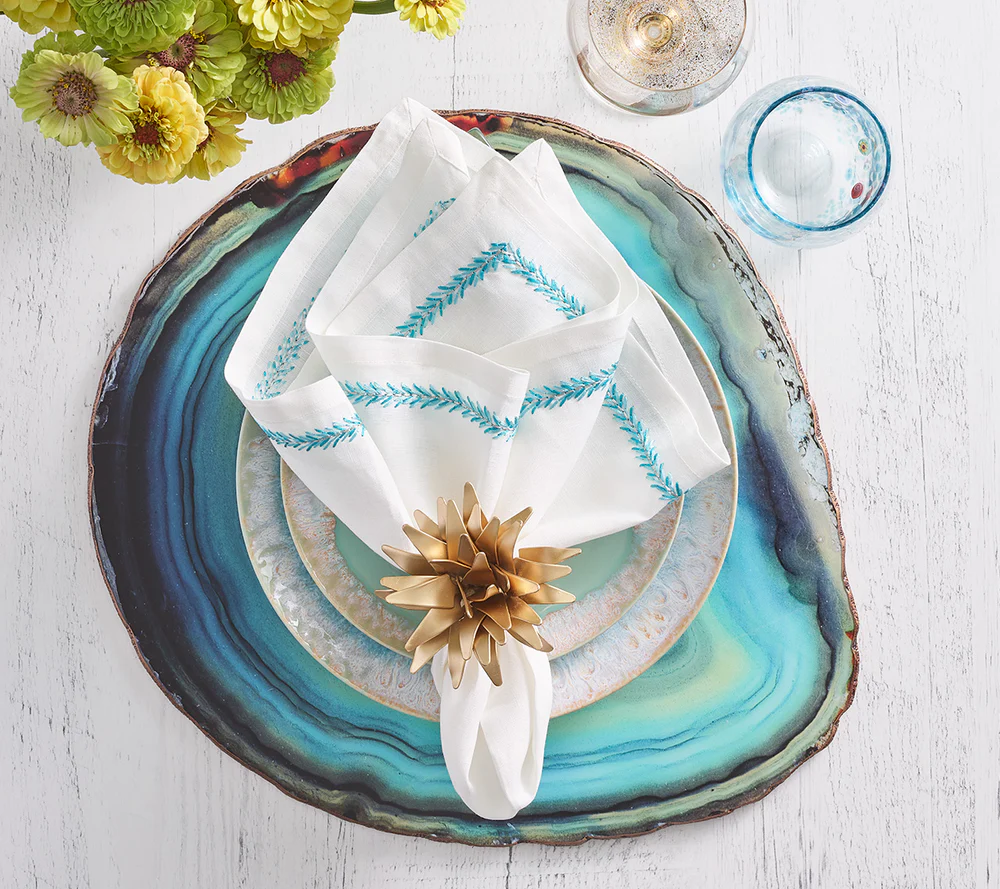 Azure Placemat in Turquoise - Set of 4