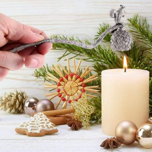 Pewter Squirrel Candle Snuffer