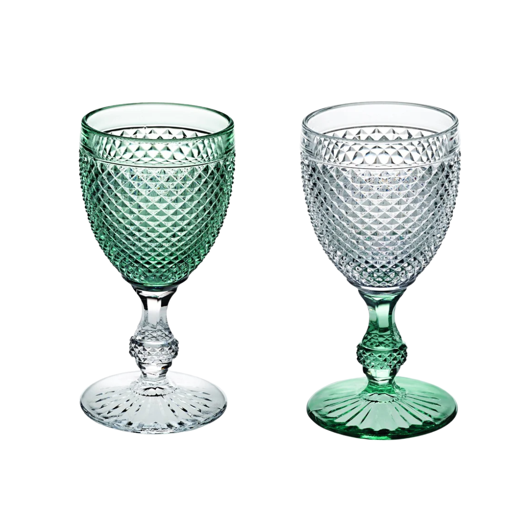 Bicolor Goblet With Colored Top - Set of 2