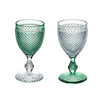 Bicolor Goblet With Colored Stem (Set of 2)