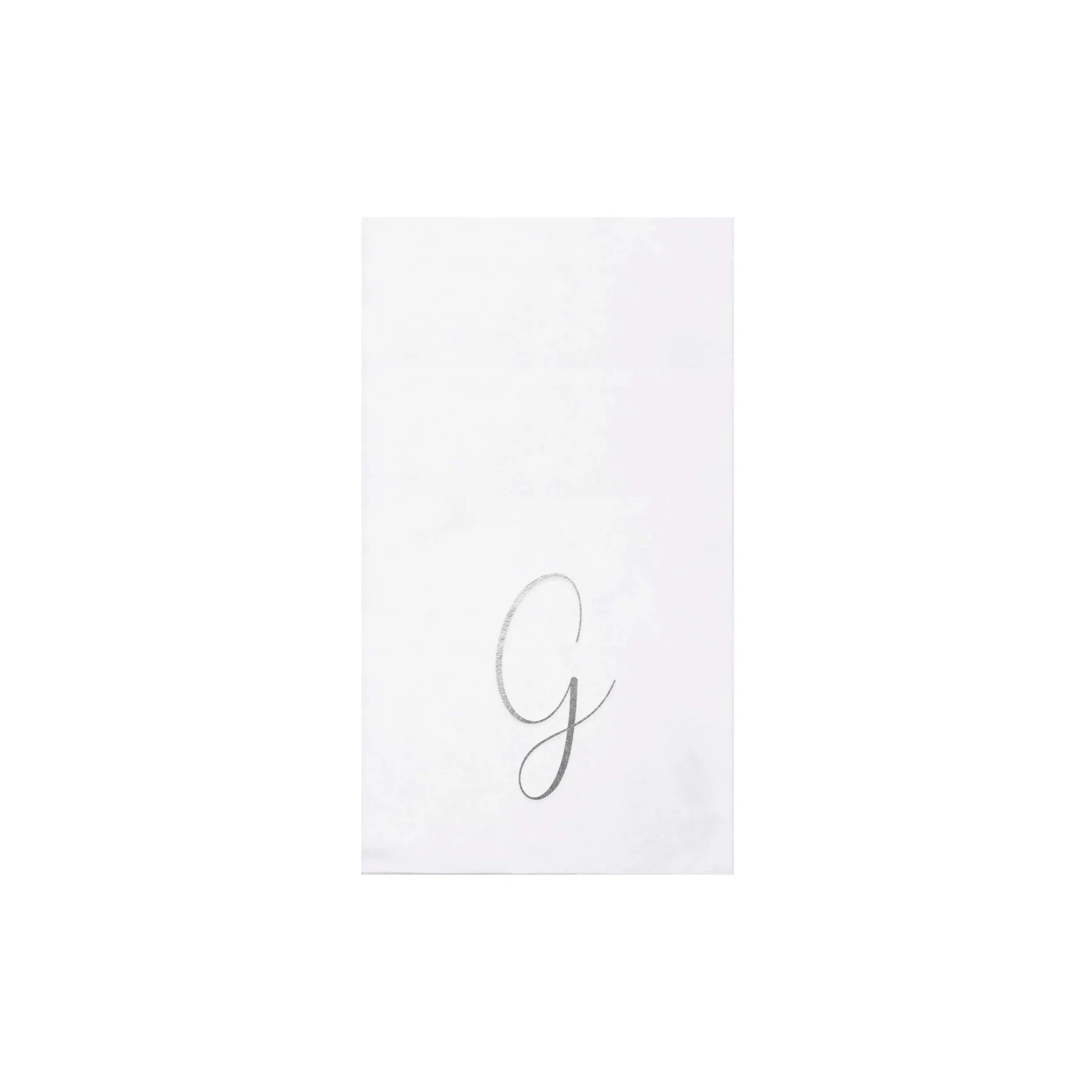 Papersoft Napkins Monogram Silver Guest Towels (Pack of 20)