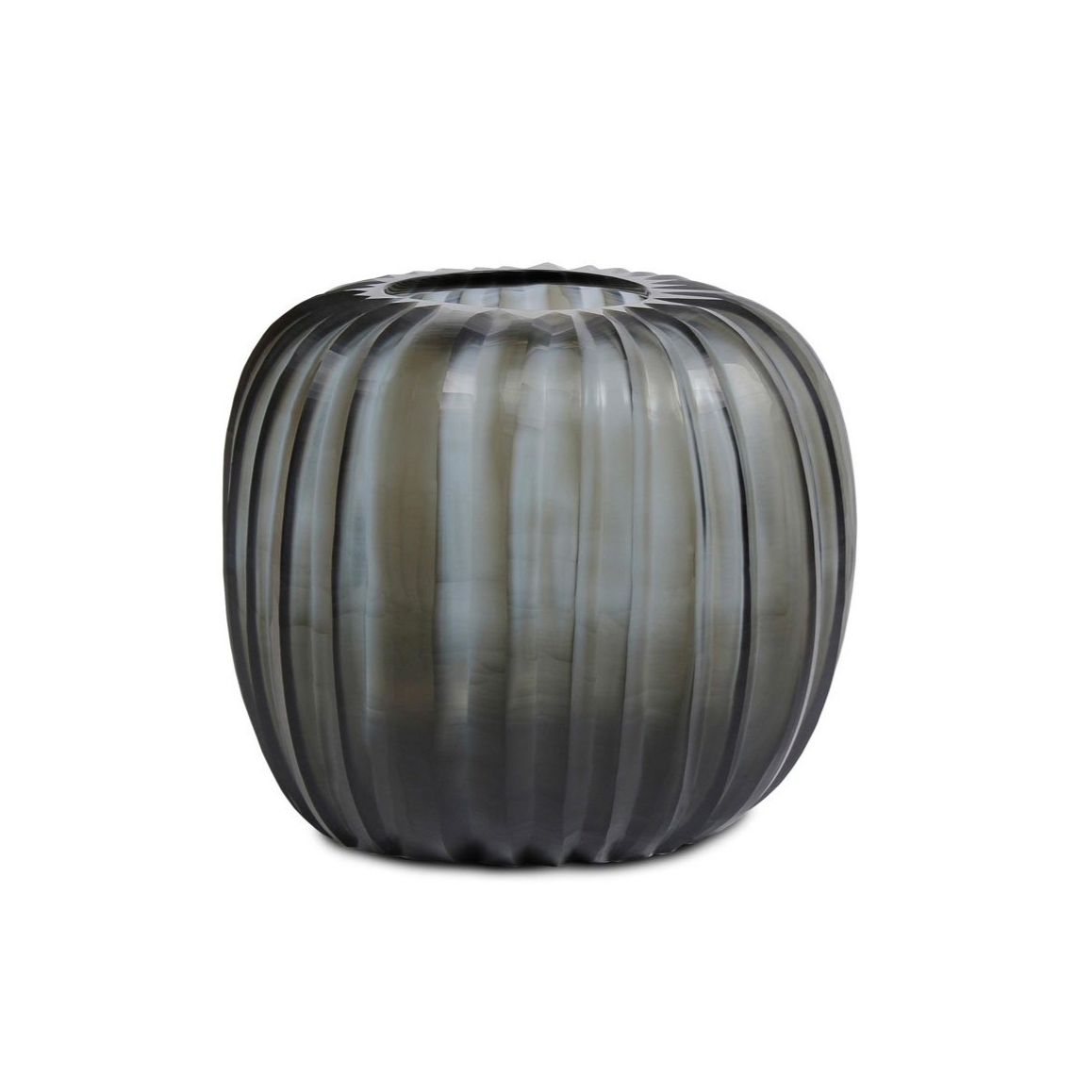 Manakara Vase Round - Indigo/Smoke Grey