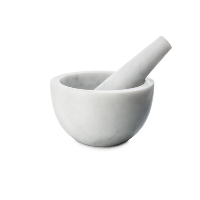 Marble Mortar And Pestle — White