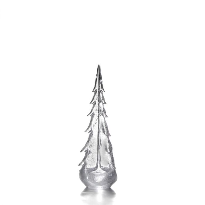 Silver Leaf Evergreen Glass Tree in Gift Box