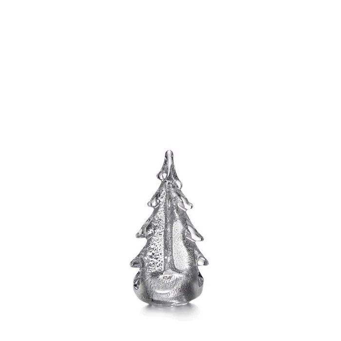 Silver Leaf Evergreen Glass Tree in Gift Box