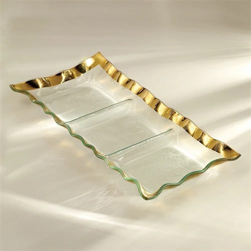 Ruffle 3-Section Tray