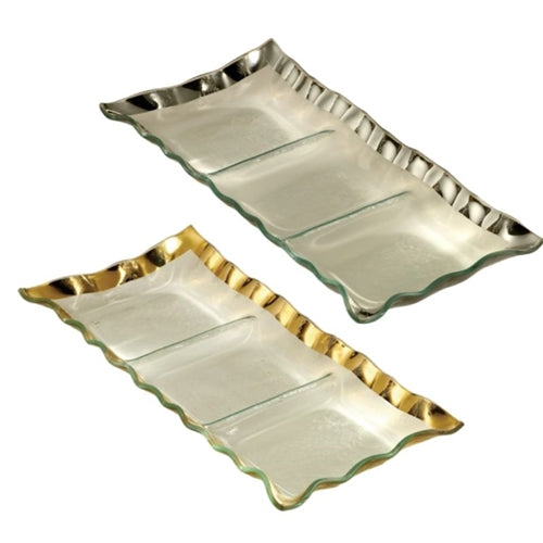 Ruffle 3-Section Tray