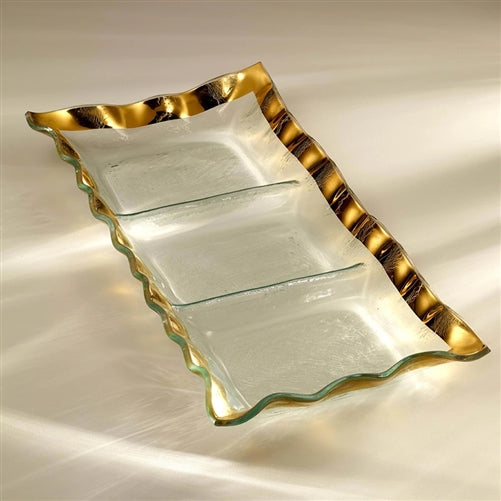 Ruffle 3-Section Tray