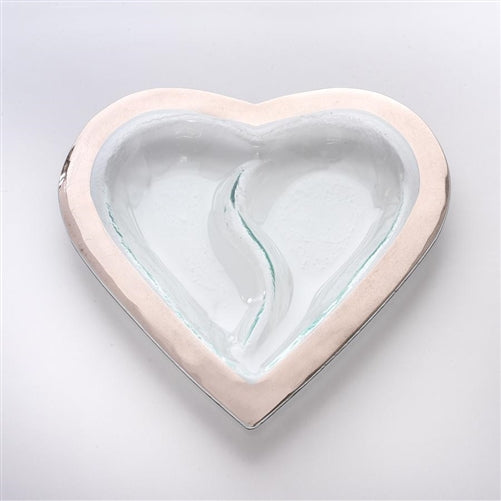 Roman Antique Heart Chip & Dip Server