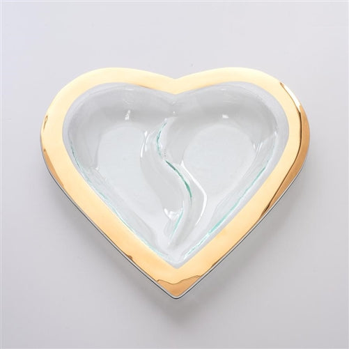 Roman Antique Heart Chip & Dip Server