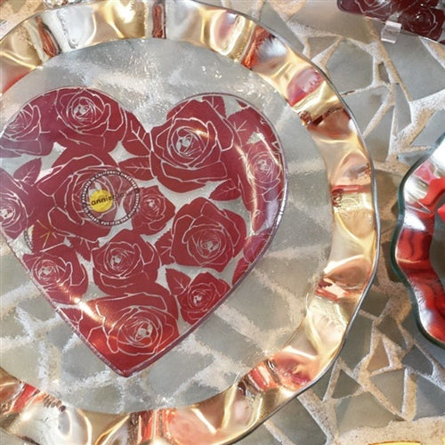 Rose Heart Plate - Gift Boxed Collectible
