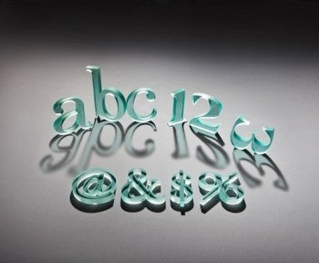 Glass Lowercase Letters