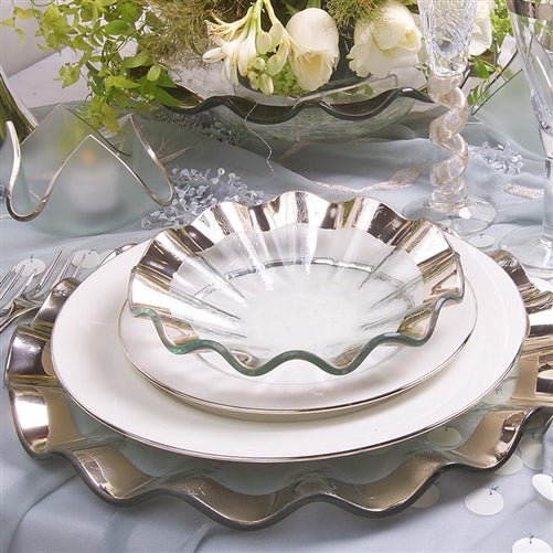 Platinum Ruffle Bowl