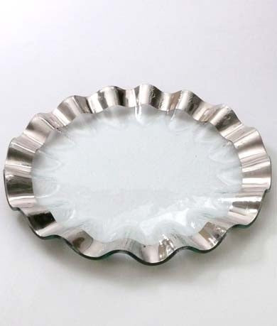 Platinum Ruffle Platter