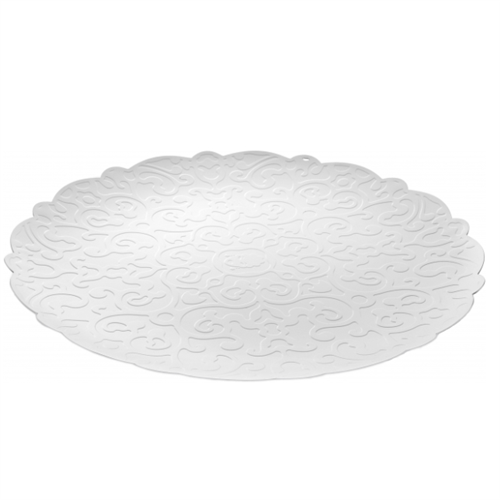 Dressed Round Tray - White