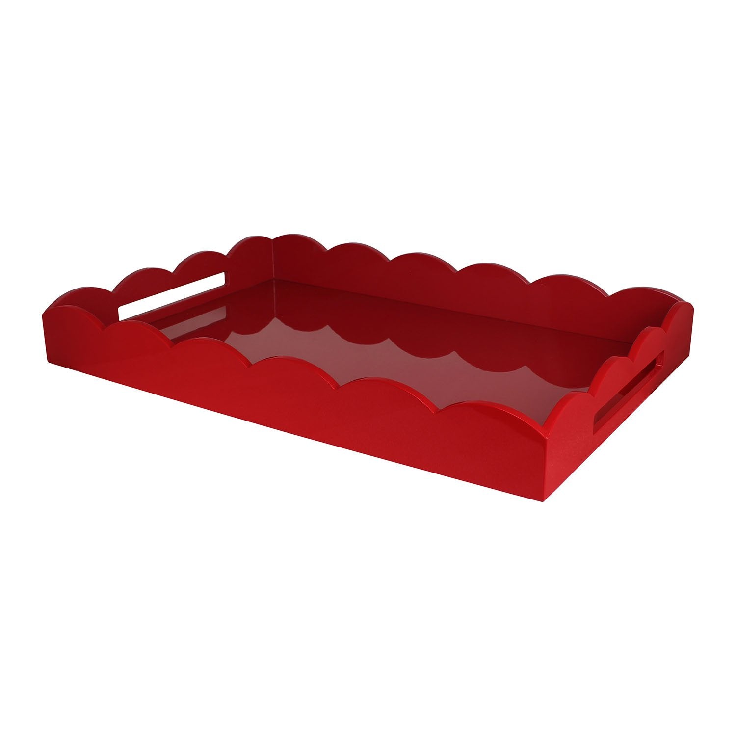 Burgundy Large Lacquered Scallop Tray