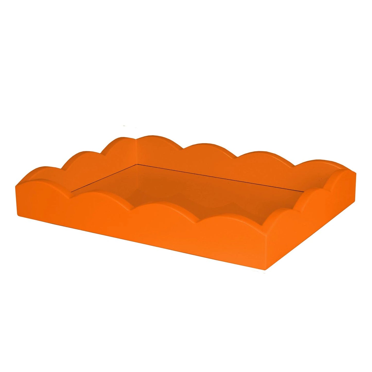 Small Orange Scalloped Edge Tray