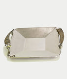 Square Metal Tray With Bone Handles