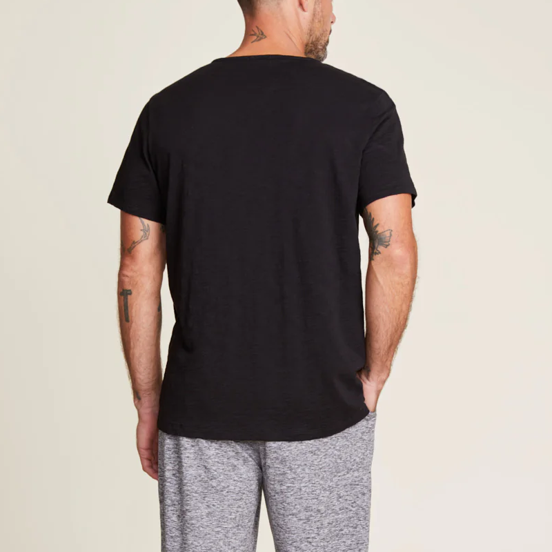 Malibu Collection Men's Slub Henley Tee