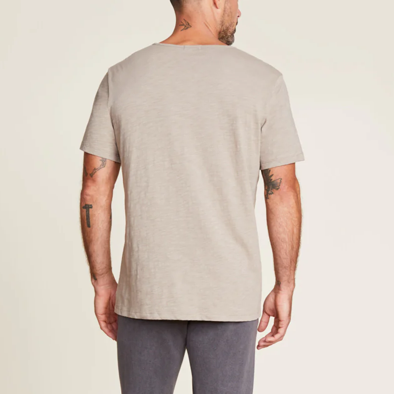 Malibu Collection Men's Slub Henley Tee