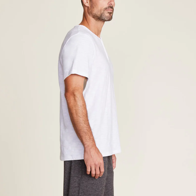 Malibu Collection Men's Slub Henley Tee