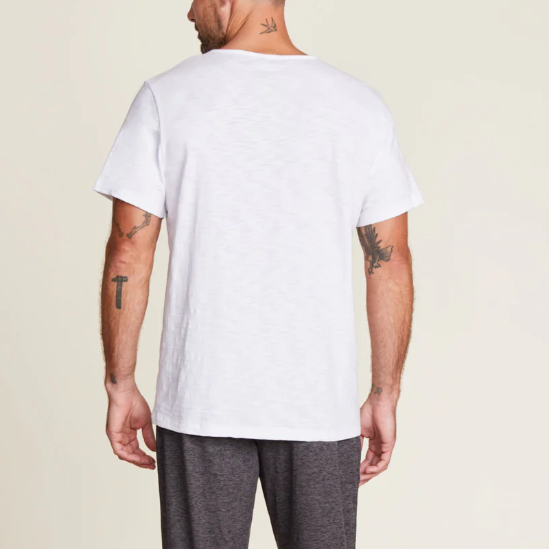 Malibu Collection Men's Slub Henley Tee