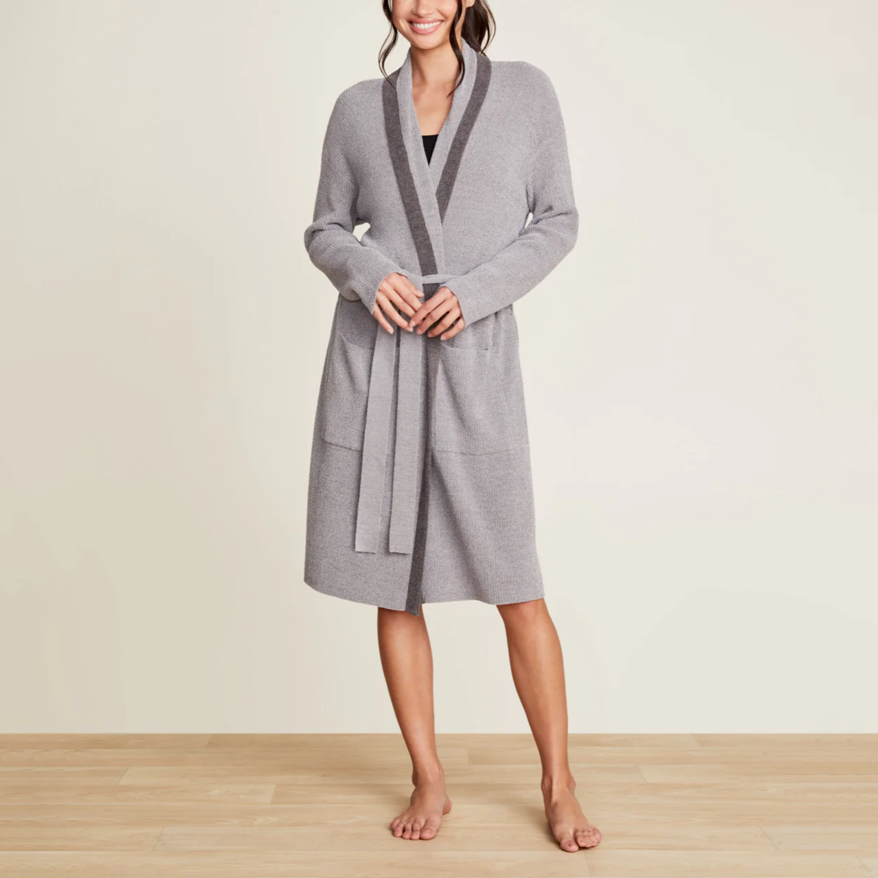 CozyChic Ultra Lite Tipped Ribbed Short Robe