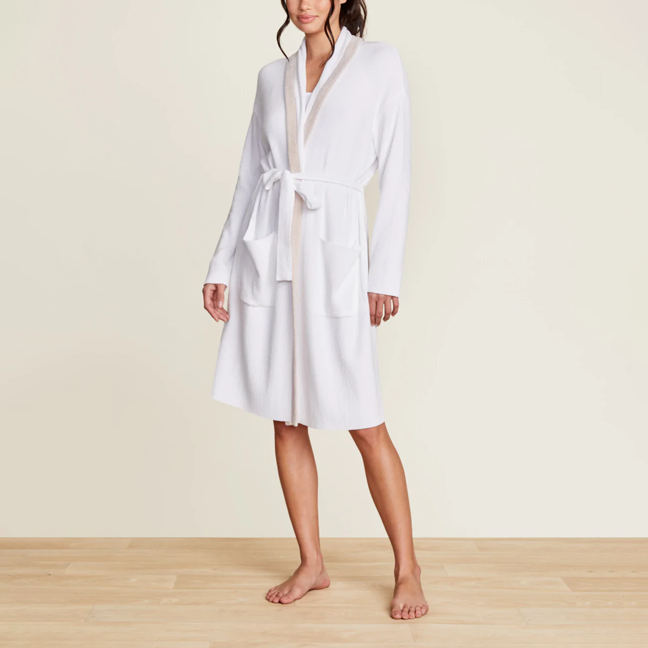 CozyChic Ultra Lite Tipped Ribbed Short Robe