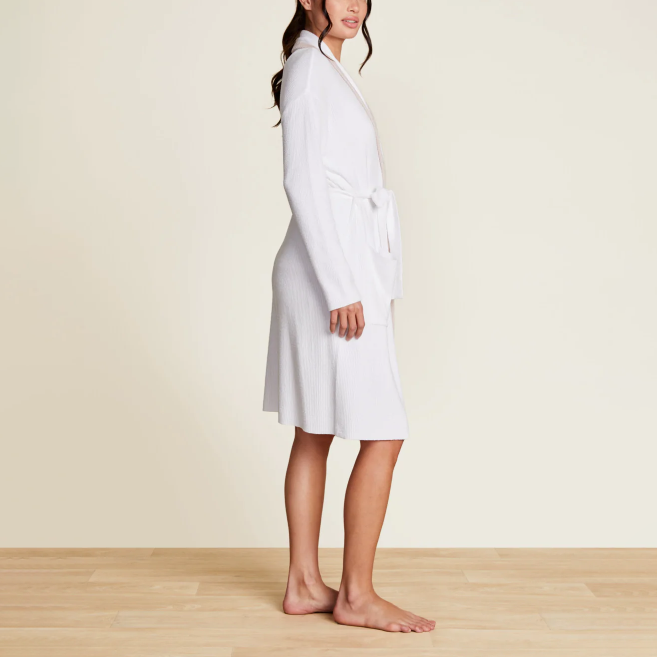 CozyChic Ultra Lite Tipped Ribbed Short Robe