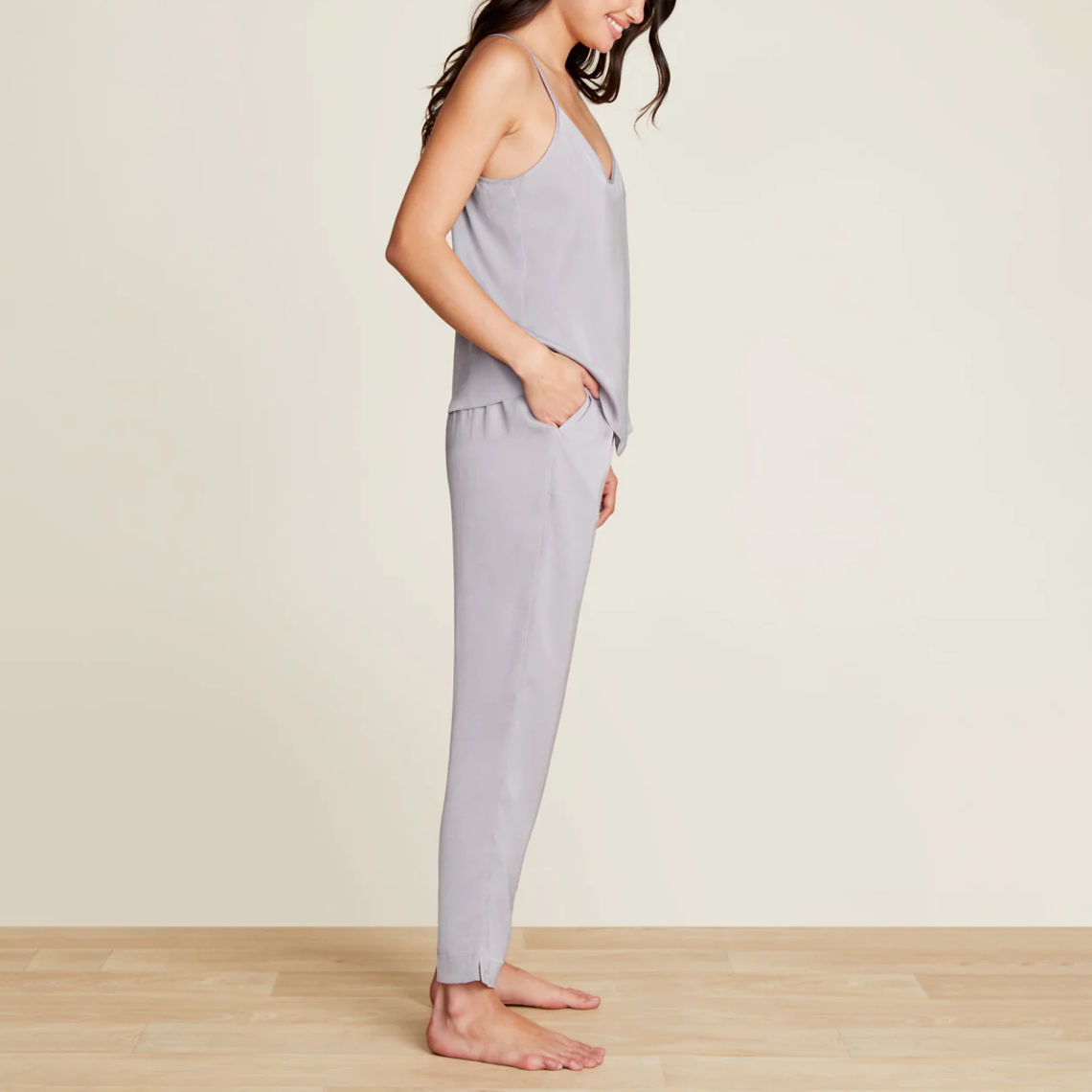 Washed Satin Tank and Pant Set