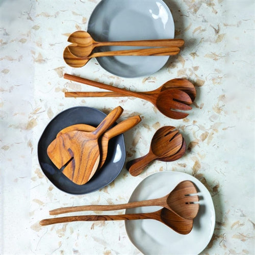 Teak Wide Serving Set