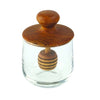 Mini Teak & Glass Honey Jar