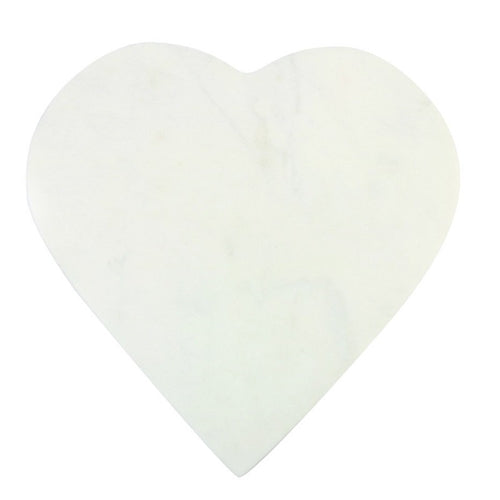 White Marble Heart Board