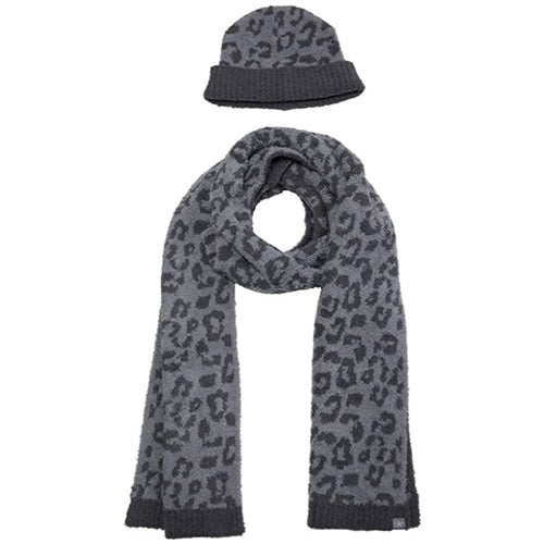 Barefoot Dreams CozyChic Barefoot in The Wild Beanie & Scarf Set