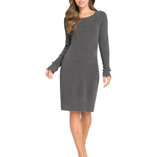 CozyChic Ultra Lite Long Sleeved Dress - Carbon