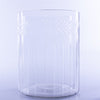 Glass Hand-Etched Short Vase/Candleholder Wide