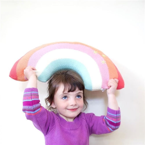 Rainbow Pillow - Pink