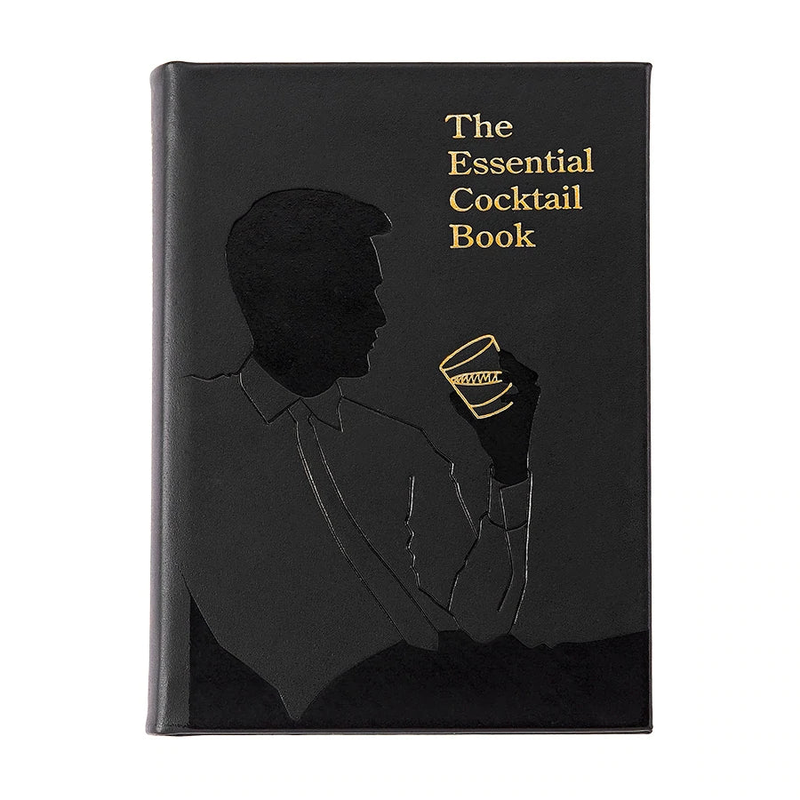 The Essential Cocktail Book Special Black Calfskin Leather Edition