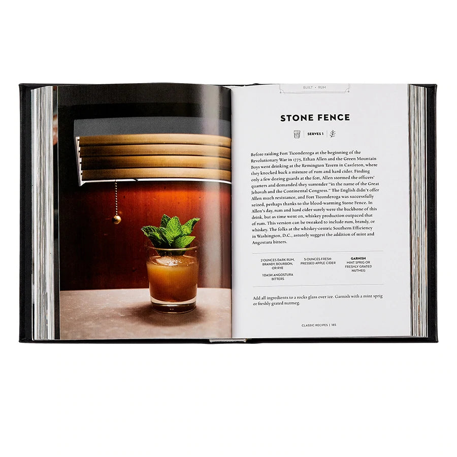 The Essential Cocktail Book Special Black Calfskin Leather Edition