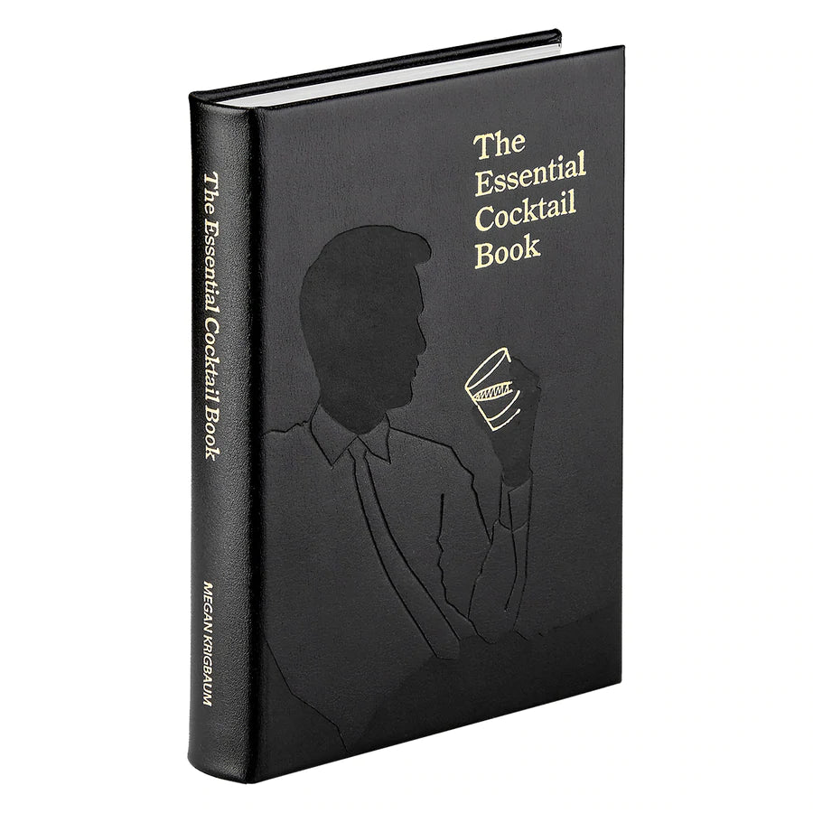 The Essential Cocktail Book Special Black Calfskin Leather Edition