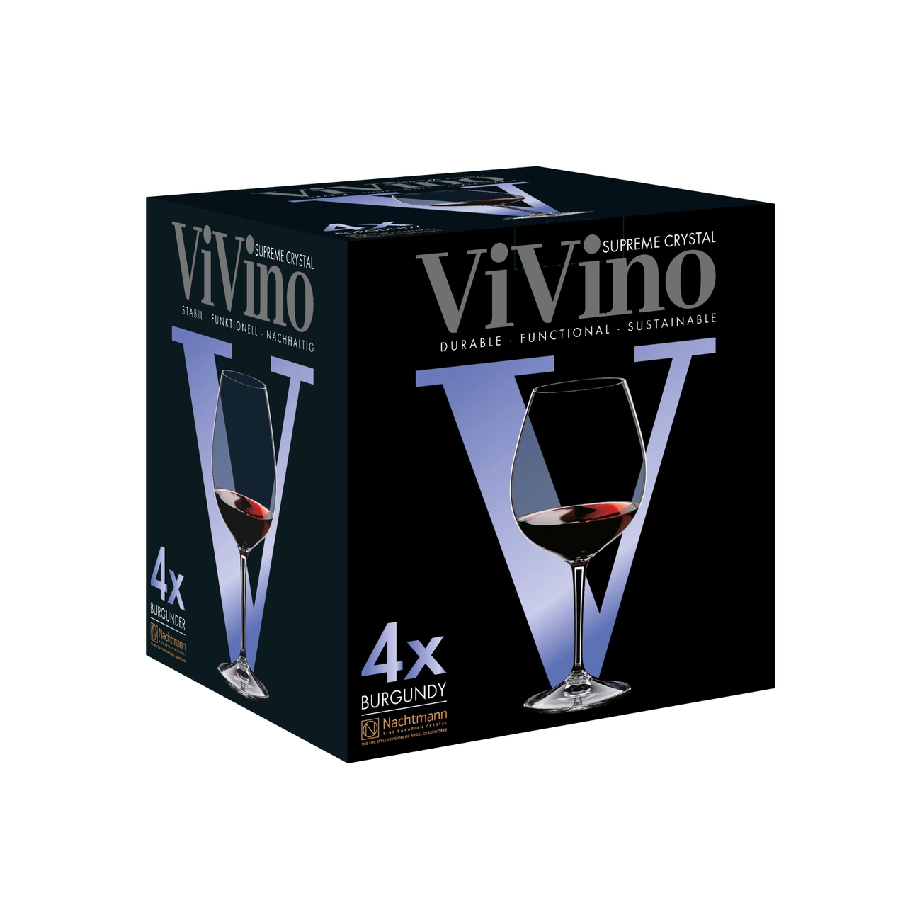 Vivino Burgundy - Set of 4