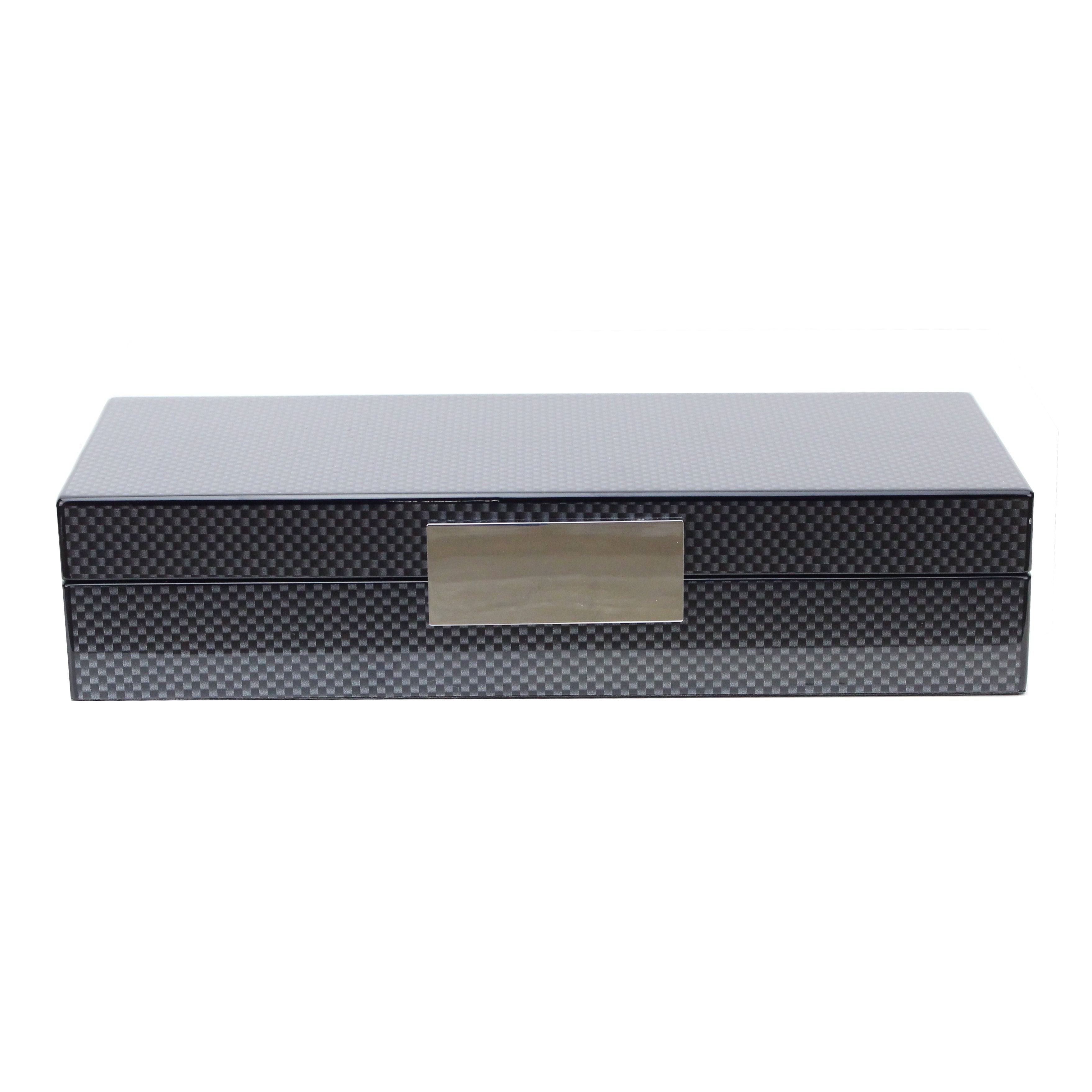 Carbon Fiber Lacquer Box with Silver