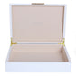 Large White Lacquer Box with Gold