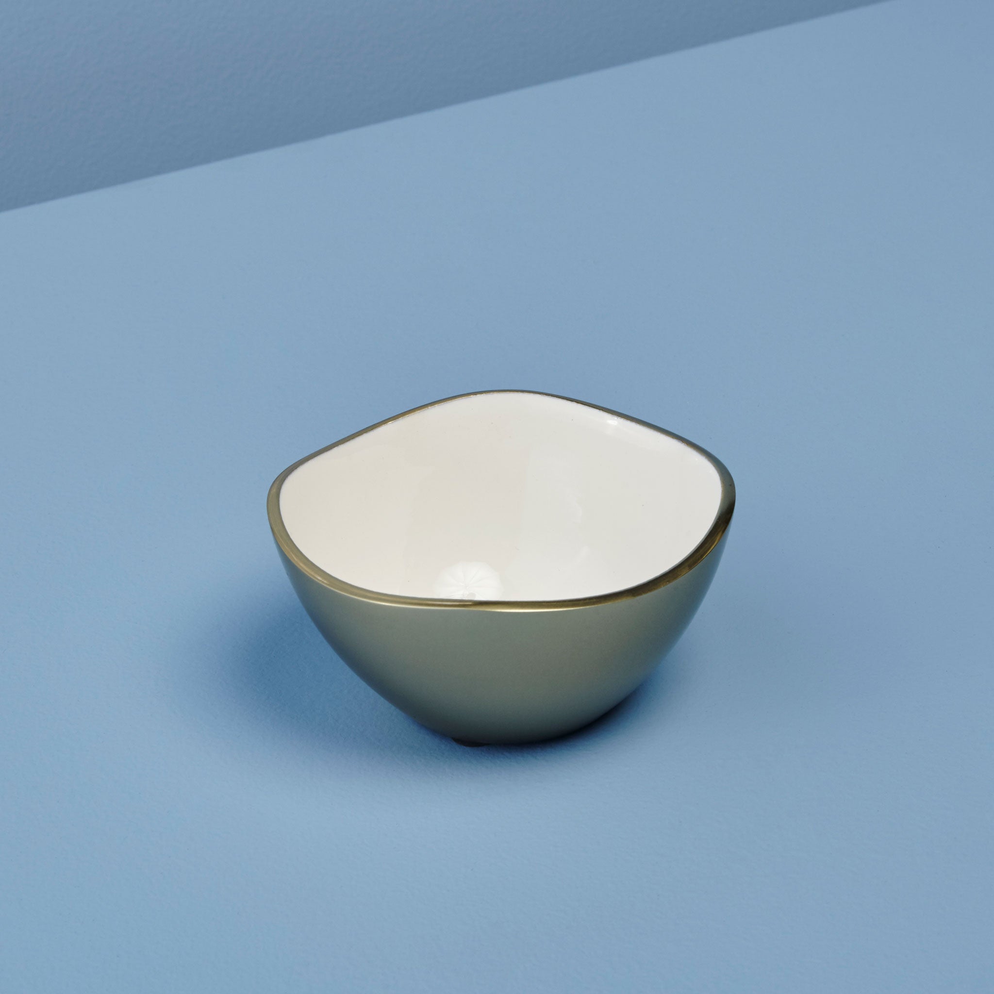 Champagne & Enamel Wave Edge Bowl