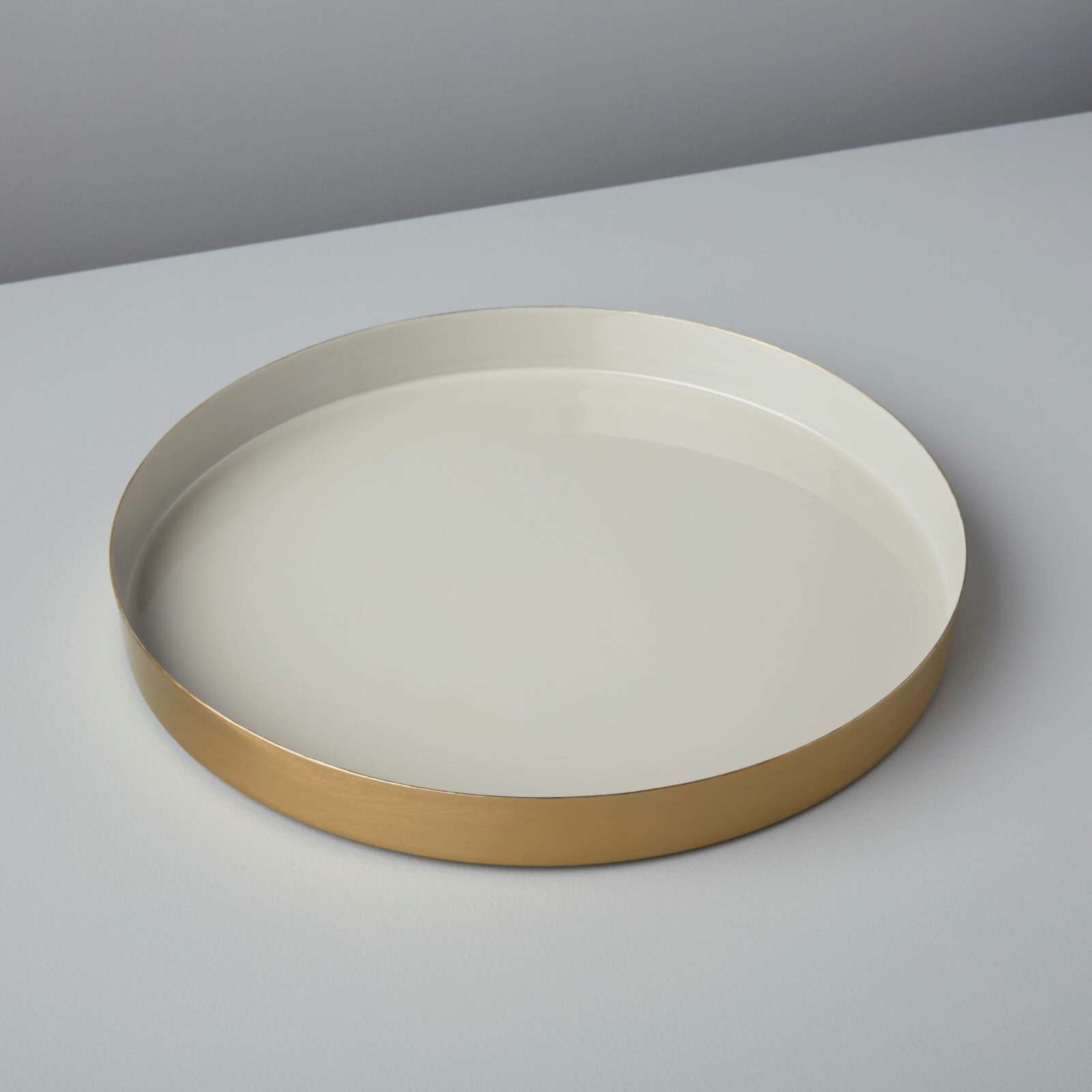 Gold & Enamel Small Round Tray - Stardew