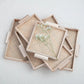 Blonde Reclaimed Wood & Woven Seagrass Square Footed Tray