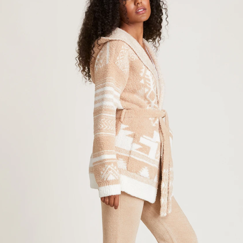 CozyChic Patchwork Belted Cardigan