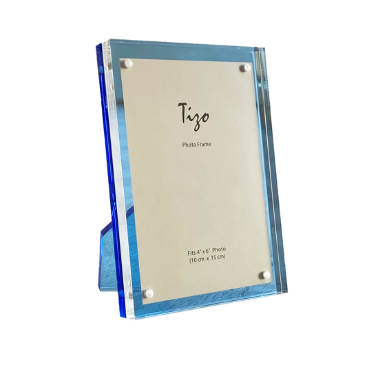 Lucite Frame with Blue Back