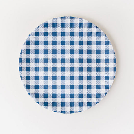 Gingham Melamine Platter